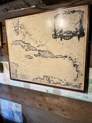 Mounted Caribbean map